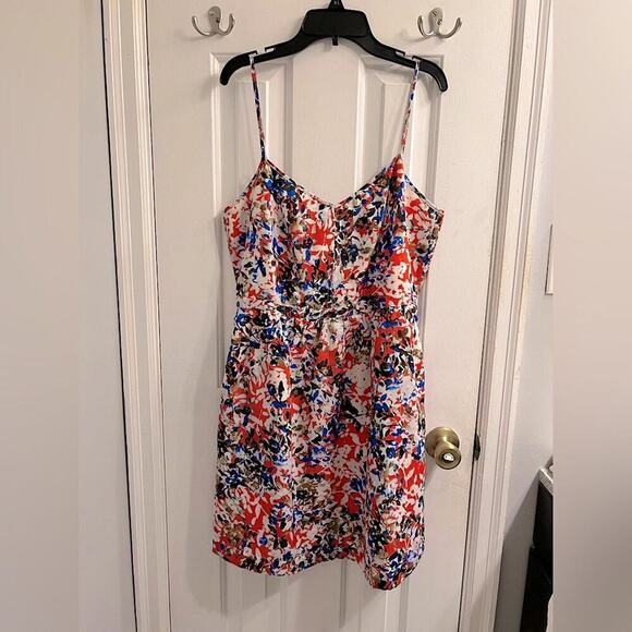 J. Crew Dresses & Skirts - J Crew Colorful Summer Dress Sz 10 Red White Blue